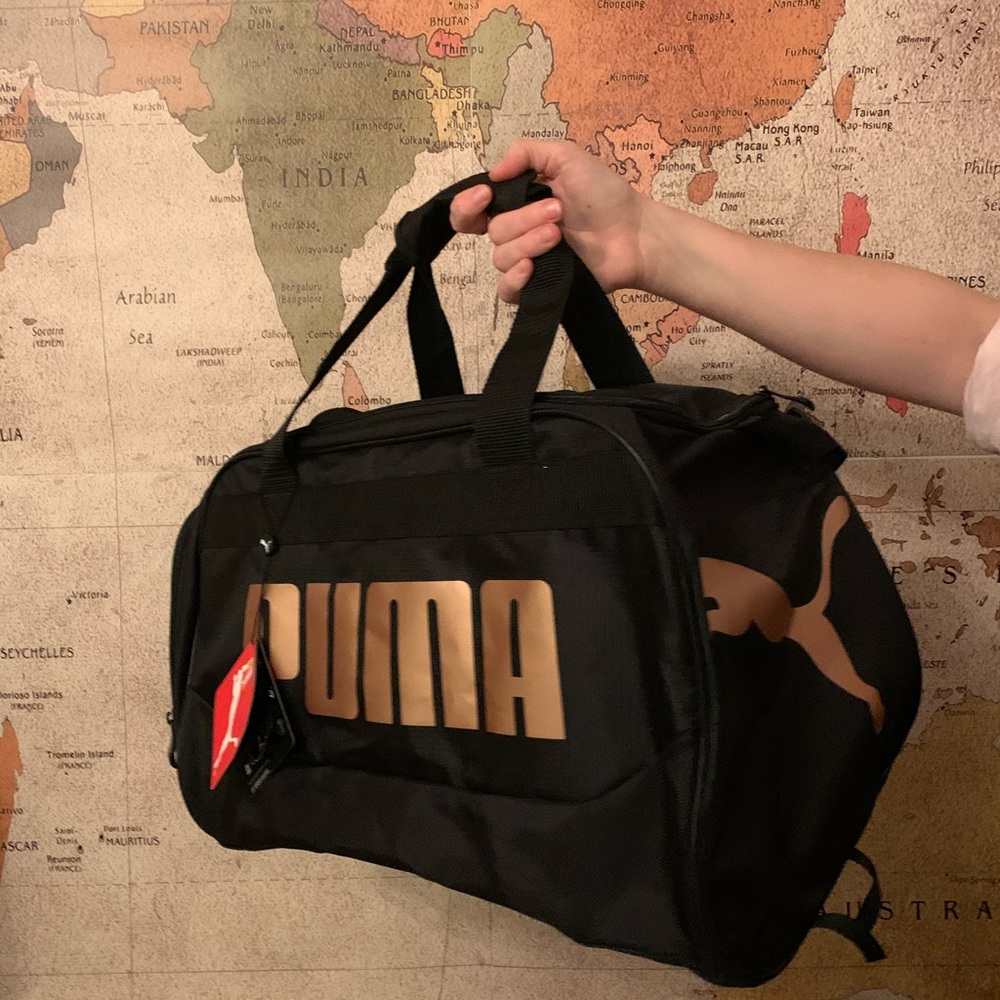 Puma 19” black sport duffel bag NWT